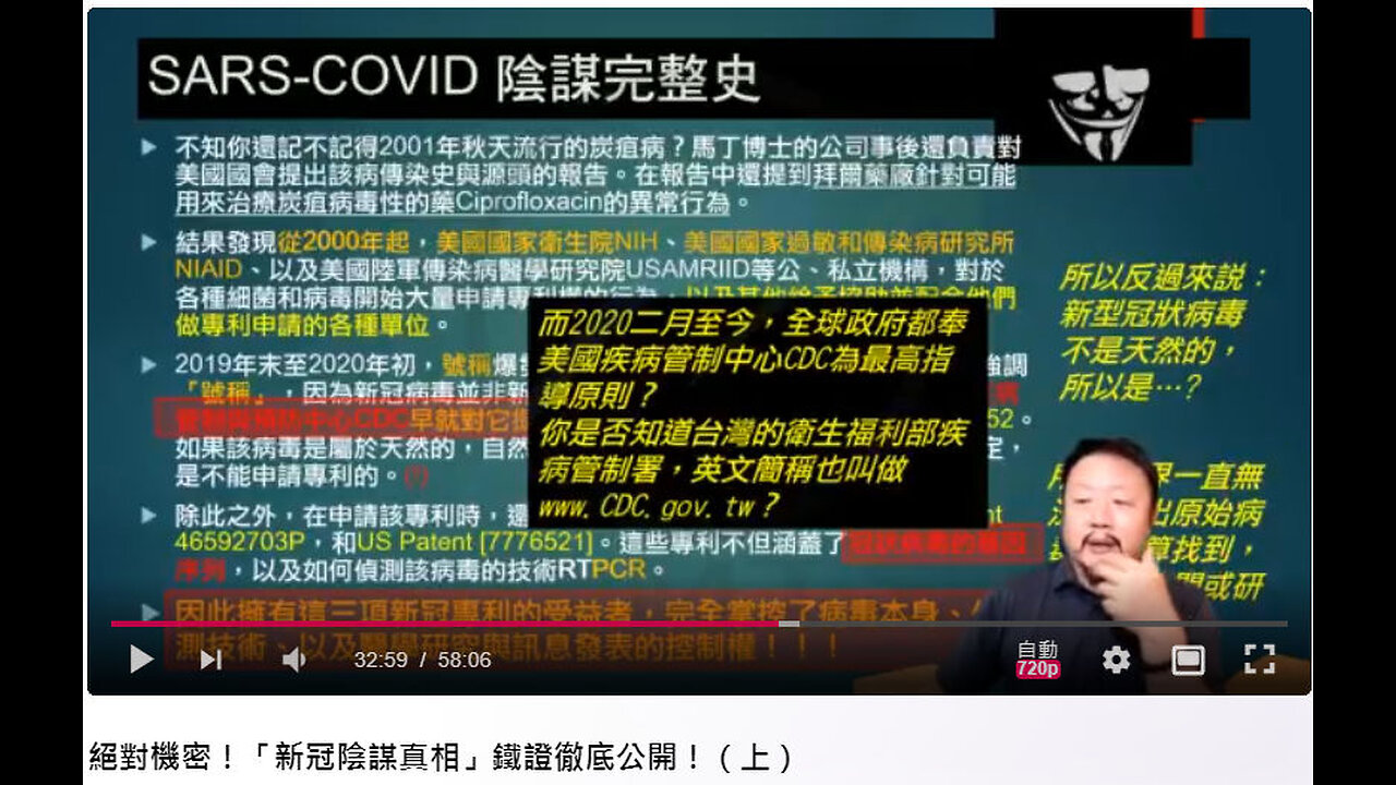 美國CDC擁有SARS-COVID 病毒序列專利的證據