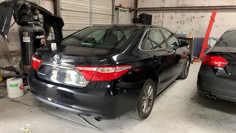 TAKING DELIVERLY ON MY WRECKED NOW REBUILT TOYOTA CAMRY FROM IAA