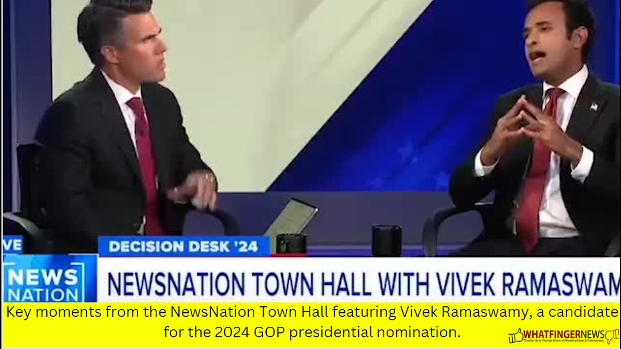 Key moments from the NewsNation Town Hall featuring Vivek Ramaswamy, a candidate