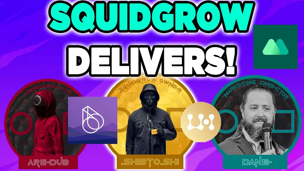 SQUIDGROW GETTING ON MULTIPLE EXCHANGES TODAY! SQUIDGROW DELIVERS ON ITS PROMISES!