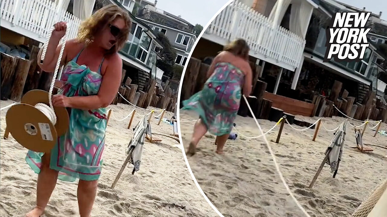 California homeowner ropes off public beach, claiming it is part of her multimillion-dollar property