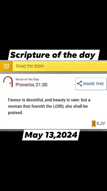 05/13/24 Scripture of the day