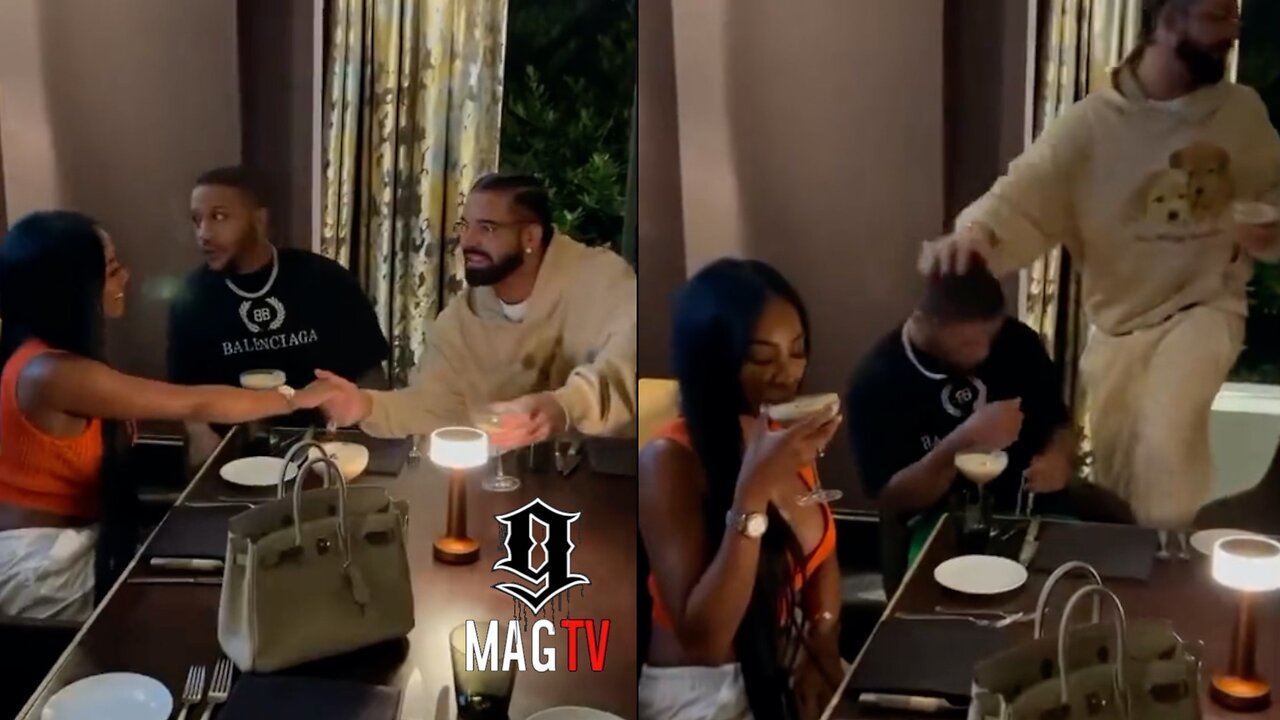 Drake Throws Salt On His Patna While Smoozing His Girl! 😂