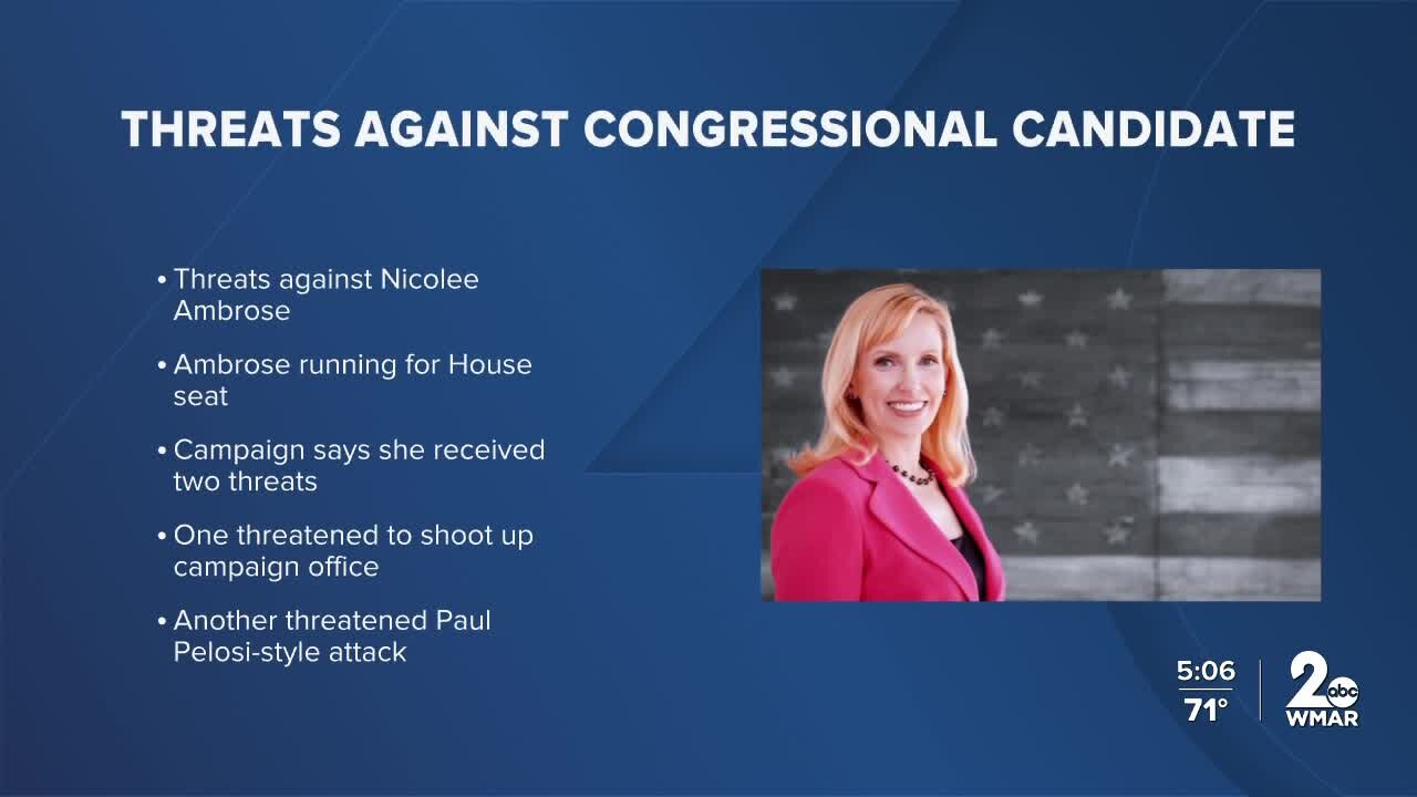 Maryland GOP Congressional candidate targeted with violent threats