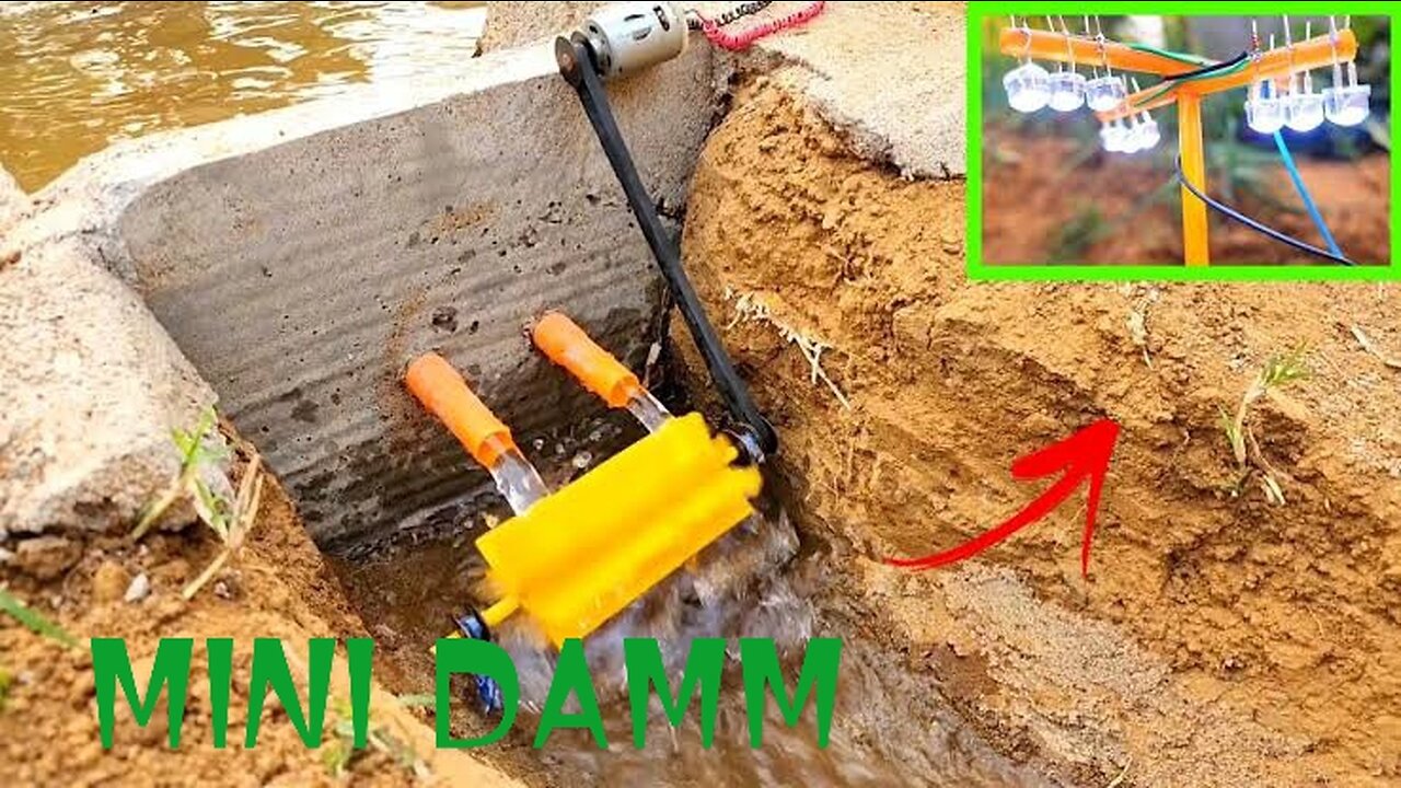 How to make mini damm || free energy generator || mini damm make electricity