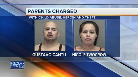 Parents accused of child neglect, drug use and theft