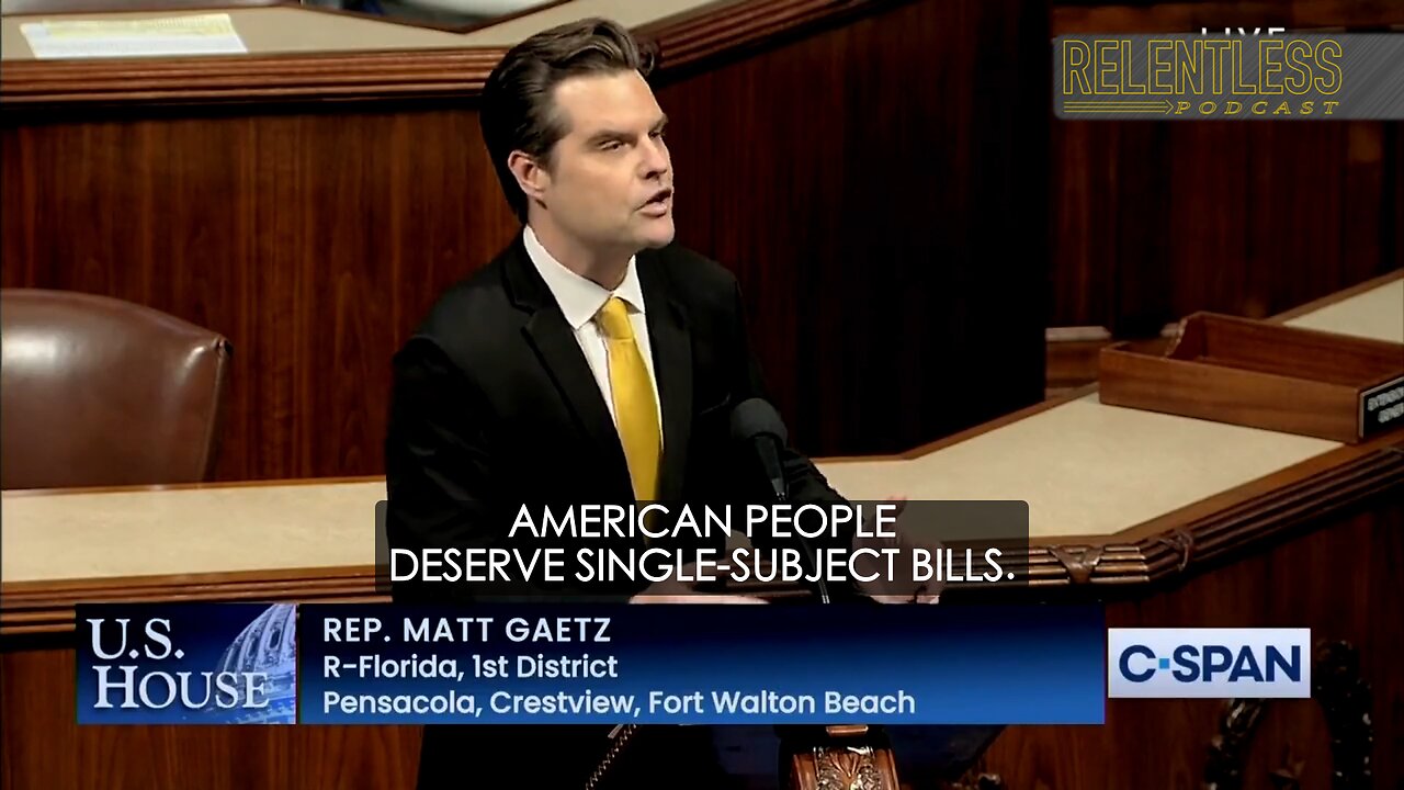 Rep. Matt Gaetz on Speaker McCarthy's secret side deal with Joe Biden!