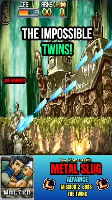 THE IMPOSSIBLE TWINS! - Metal Slug Advance Live Moments #shorts #metalslug #bossbattle