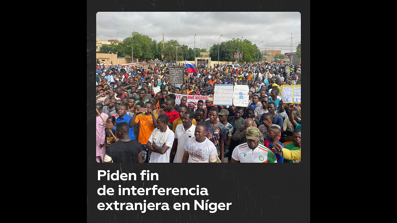 Protesta en Níger contra la interferencia extranjera tras el golpe militar