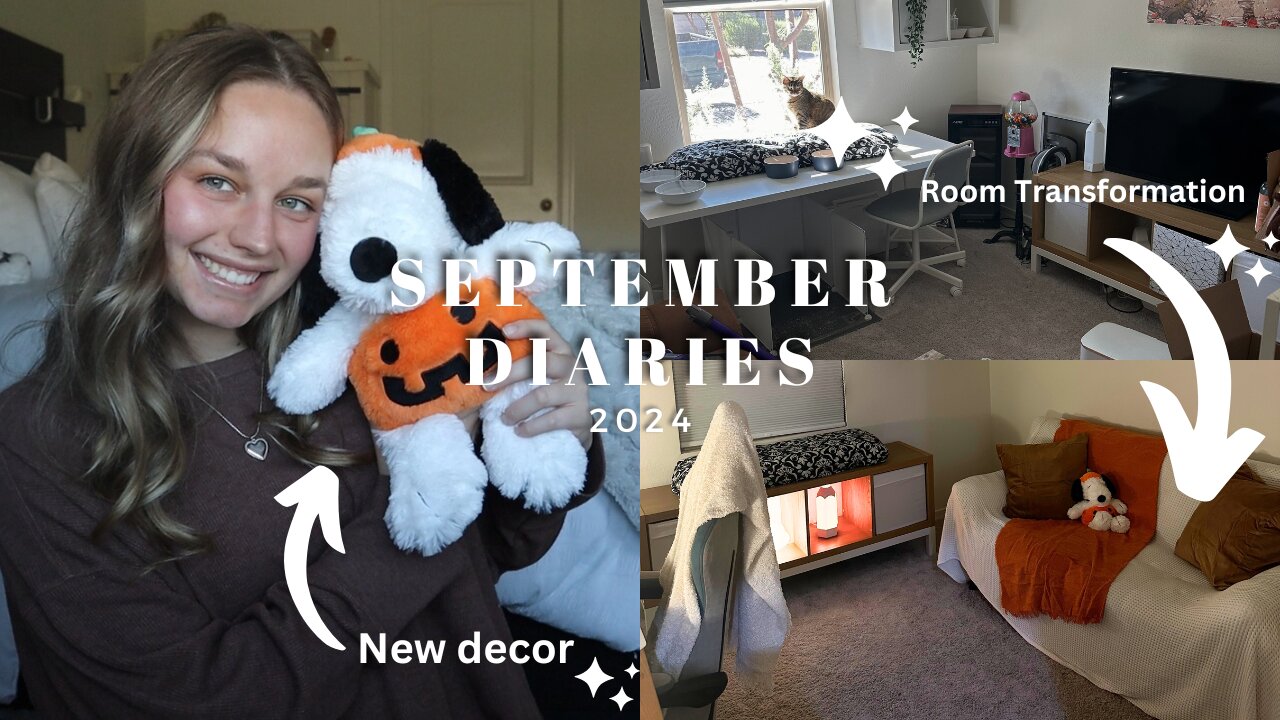 AESTHETIC ROOM TRANSFORMATION *pinterest inspired* 🍂🧡🪵 warm/cozy small room tour♡