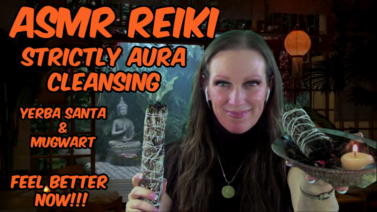 ASMR REIKI Crystal + Yerba Mata Smoke l Aura Cleansing + Energy Balancing l Light Language