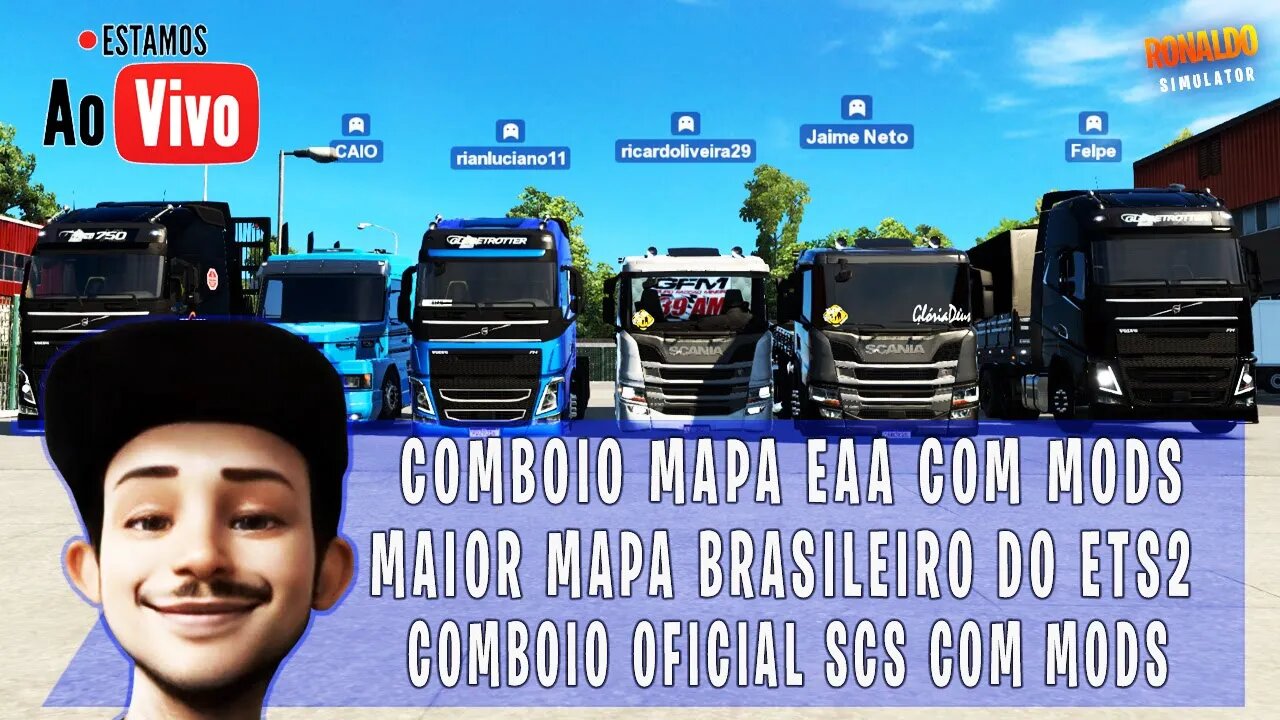 COMBOIO COM MODS NO MAPA EAA MAIOR MAPA BRASILEIRO DO ETS2 1.42 BETA