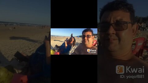 Alexsandro de Oliveira Santos curtindo uma praia