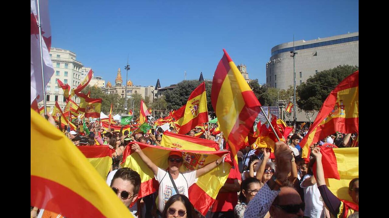 Manifestación fiesta nacional de España y Día de la Hispanidad 2023 en Cataluña