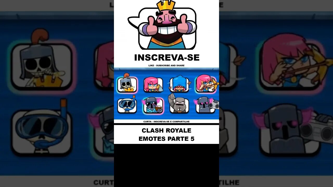 TODOS OS EMOTES - CLASH ROYALE PARTE 5