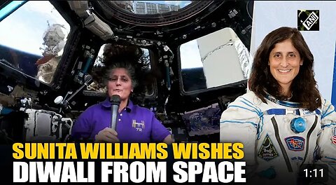 Greetings from the ISS..." Indian-Origin NASA astronaut Sunita Williams wishes Diwali from space