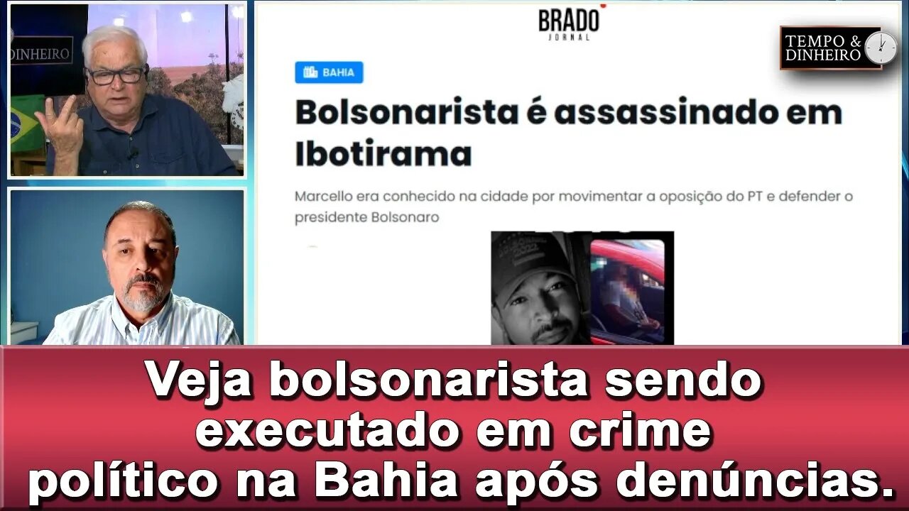 Veja bolsonarista sendo executado em crime político na Bahia após denúncias. Imprensa ignora.