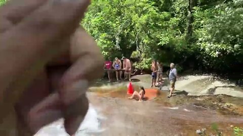 Rock sliding fun time