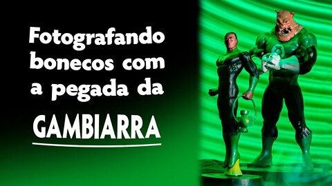 Fotografando bonecos da DC... Com muita gambiarra