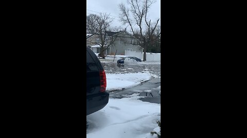 Driving Through an Icy Flood