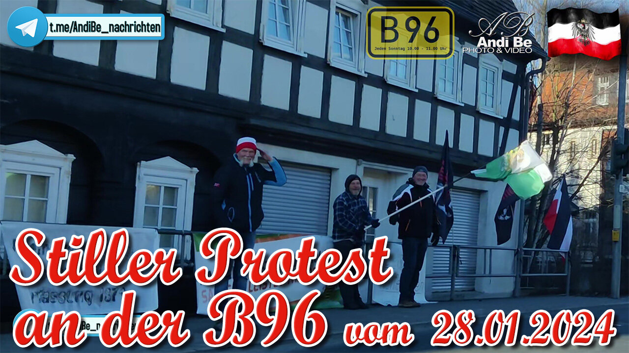 Stiller Protest an der B96 vom 28.01.2024