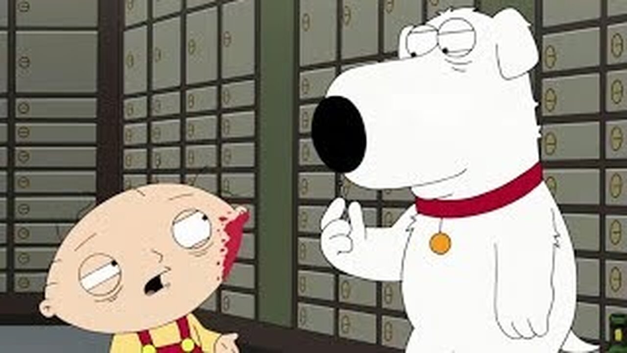 Brian and Stewie get locked in a bank vault - Best Moments 15MinHD