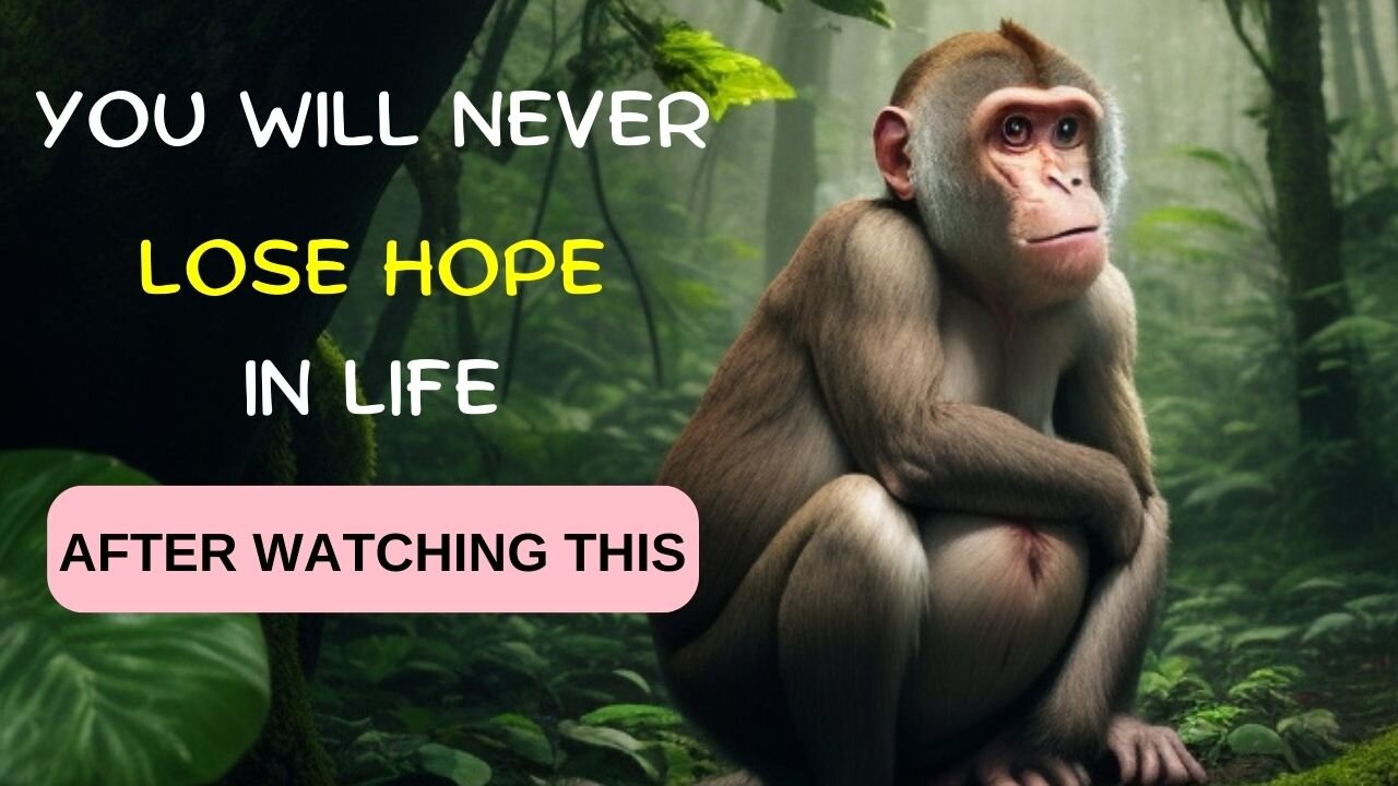 YOU WILL NEVER LOSE HOPE IN YOUR LIFE MOTIVATIONAL STORY OF A MONKEY #viral