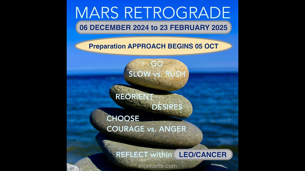 05 Oct: The Preparation Approach is NOW ON to Mars Retrograde Beginning 06 Dec