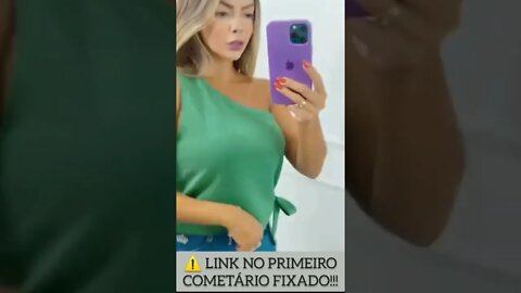 Blusa de um Ombro só com Detalhe De Amarração Do Lado/@shopee