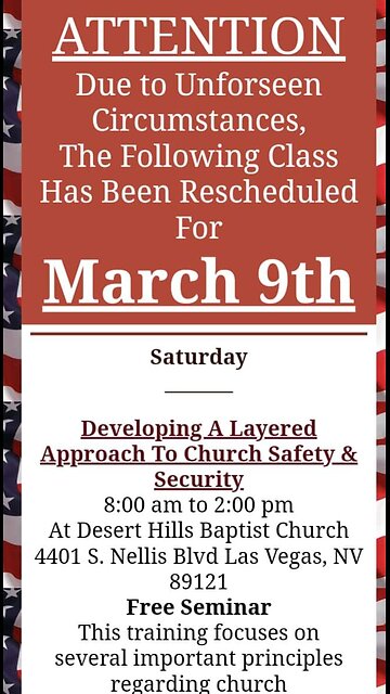 “DEVELOPING A LAYERED APPROACH TO CHURCH SAFETY AND SECURITY”