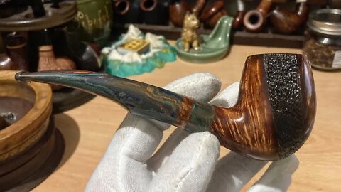 LCS Briars pipe 579 bent billiard