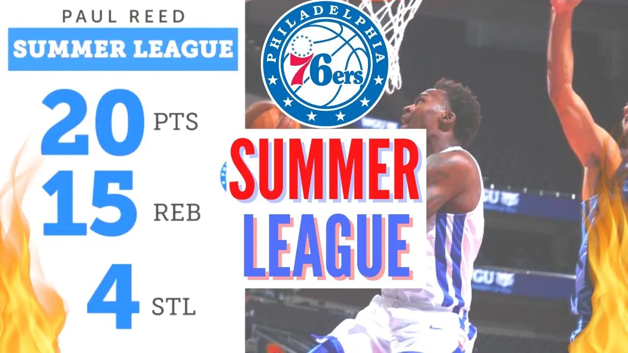 Sixers Summer League - Paul Reed DOMINATES Memphis. (Sixers vs. Grizzlies)