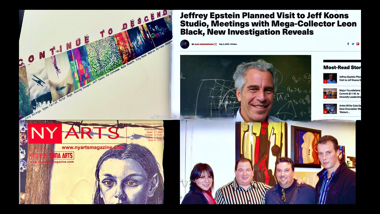 Jeffrey Epstein Jeff Koons Woody Allen Leon Black Connection Aaron R Cohen Crackhead Jesus Trials