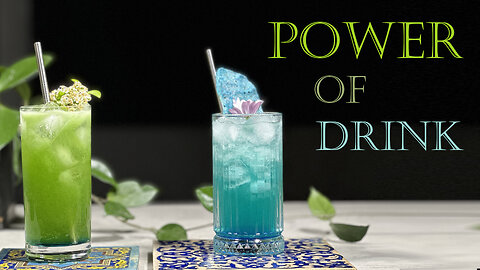unknown secrets of making mocktails | Mocktail with pastille flavor | blue sky & green power