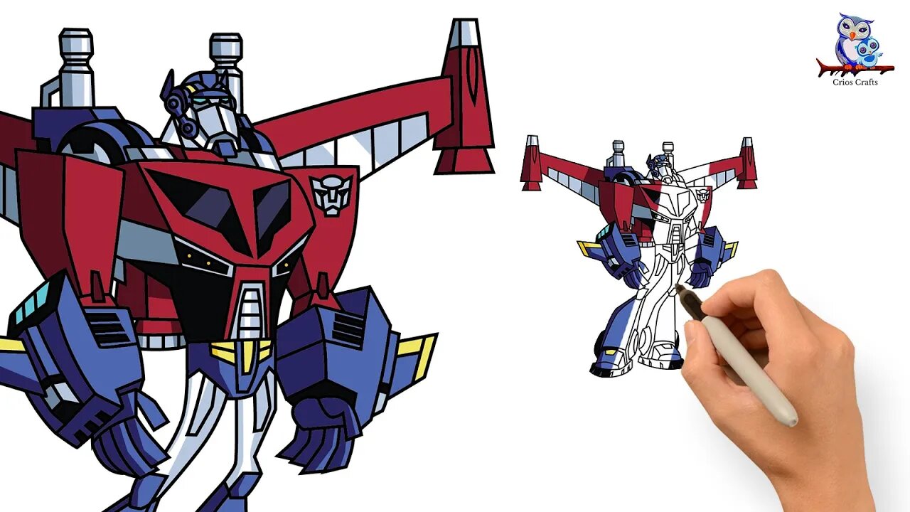 How To Draw Transformers Wing Blade Optimus Prime - Tutorial