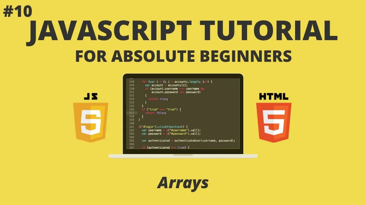 JavaScript for Beginners #10 - Arrays