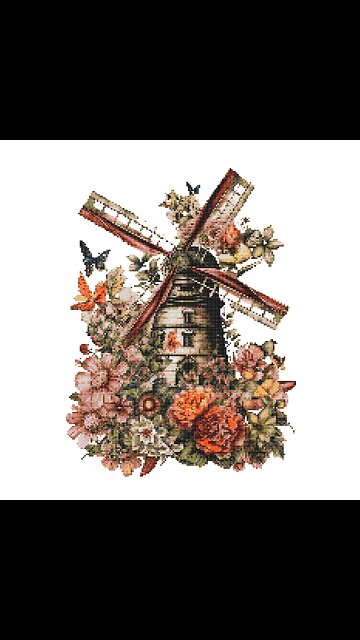 FLORAL WINDMILL Cross Stitch Pattern by Welovit Cross Stitch | welovit.net | #welovit #crossstitch