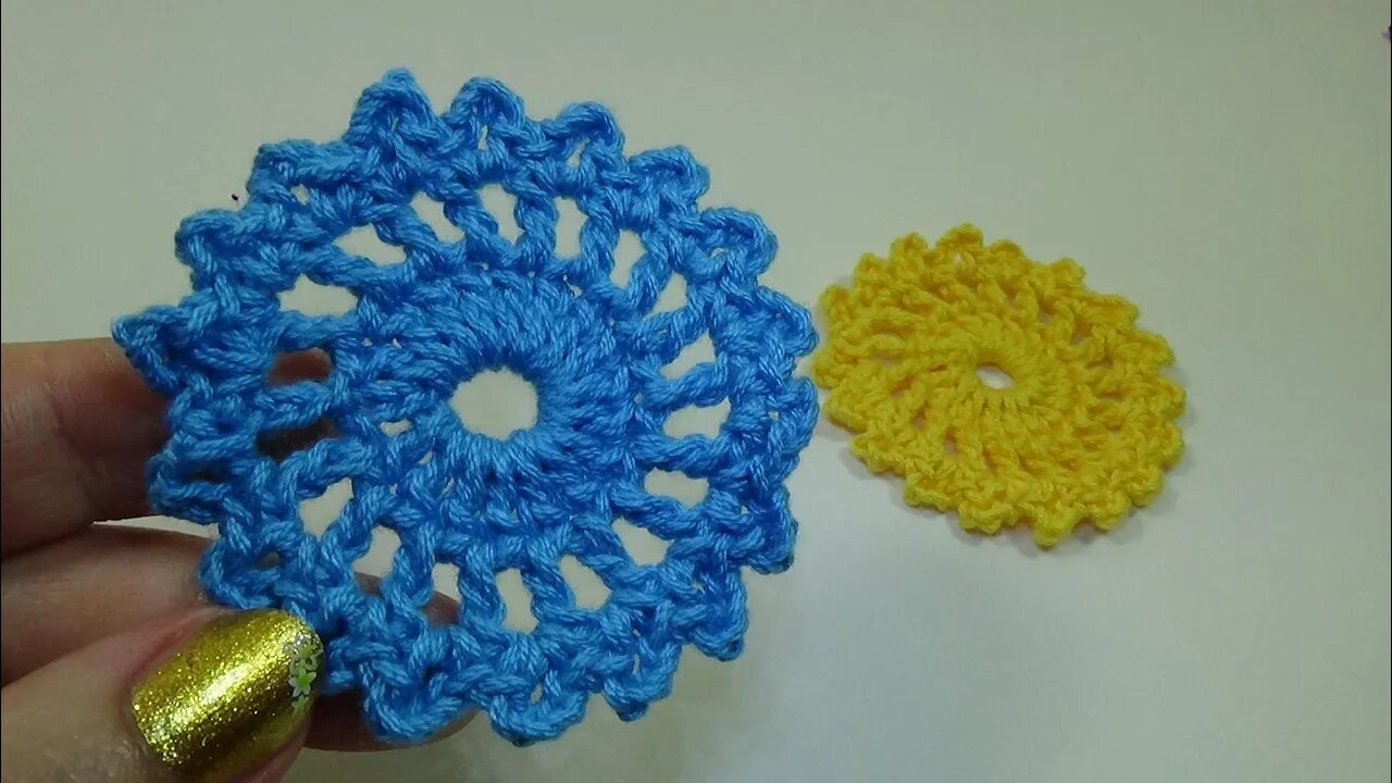 How to crochet circle motif free written pattern in description