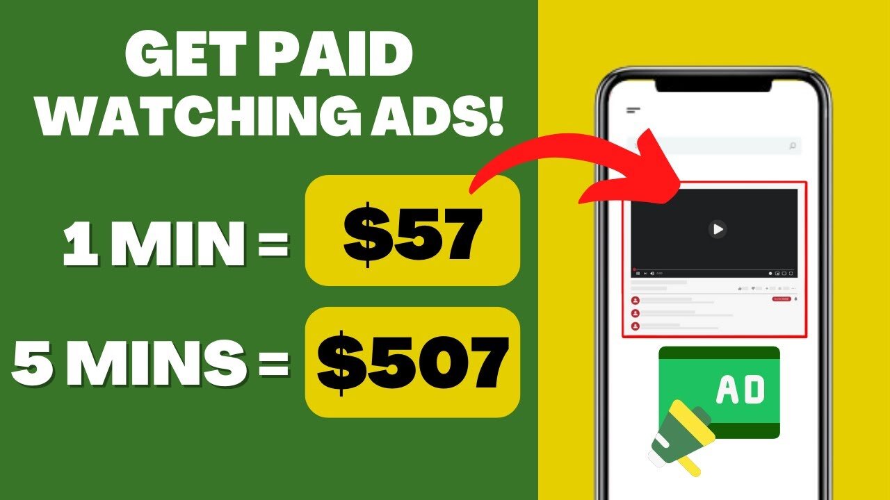 How To Make $57 Per 5 Mins Repeatedly By Watching Video Ads! (Make Money Online)