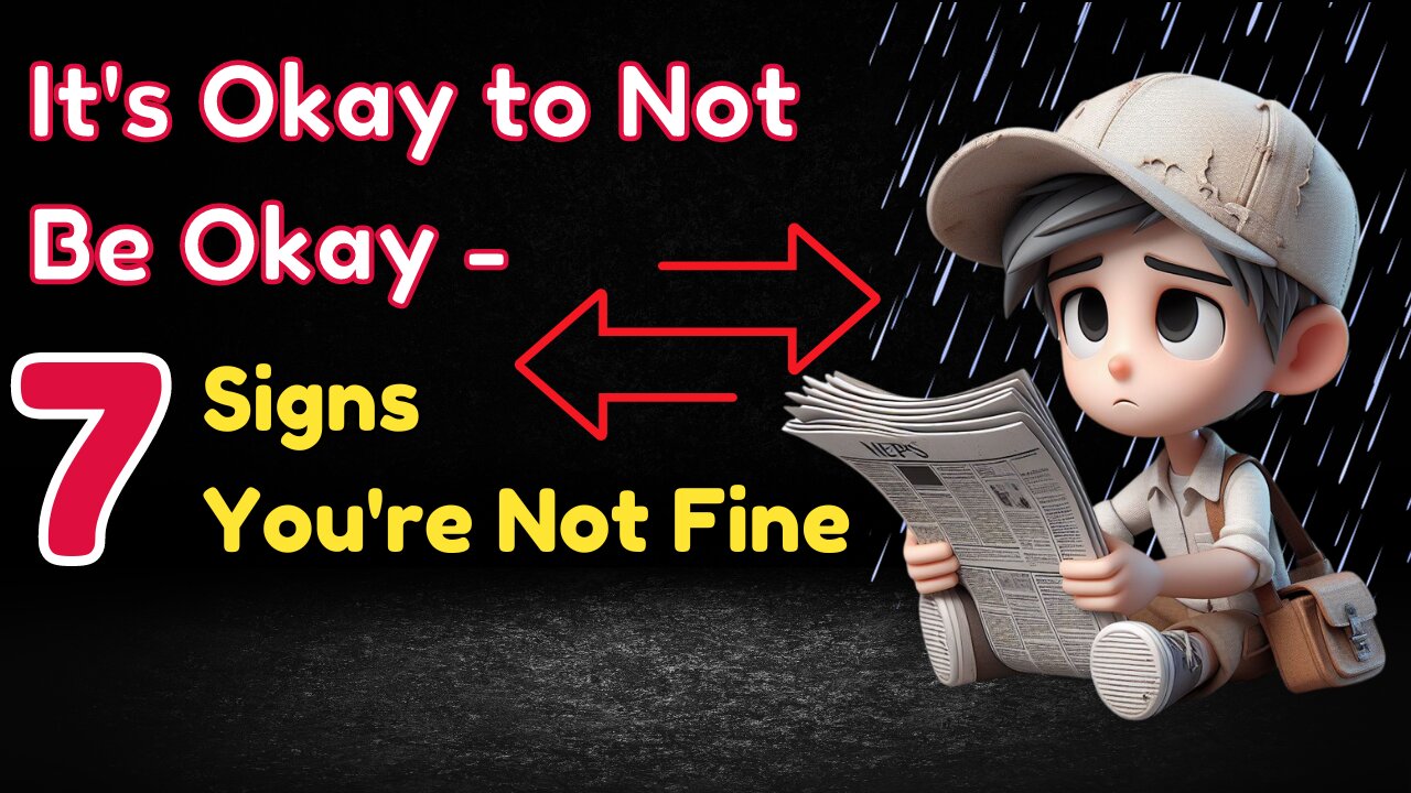 It's Okay to Not Be Okay: 7 Signs You're Not Fine | @ElevatePsychology! 😔