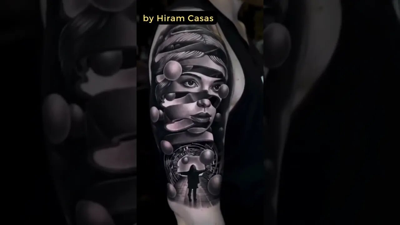 Stunning work by Hiram Casas #shorts #tattoos #inked #youtubeshorts