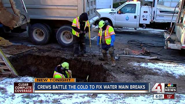 KC Water crews brave single-digit temperatures
