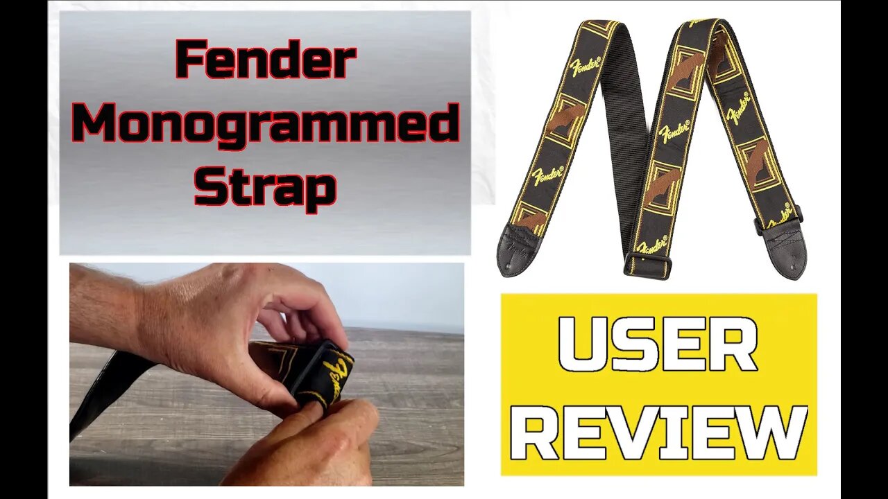 Fender Black/Yellow/Brown Monogrammed Strap - I Use This With My Fender Acoustic