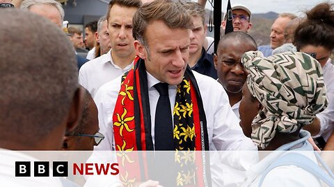 Macron visits Mayotte as it reels from devastation of Cyclone Chido | BBC News