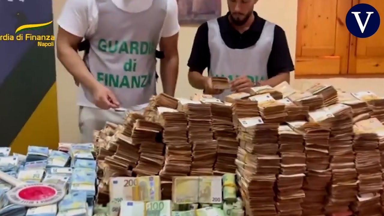 La policía de Nápoles incauta ocho millones de euros en efectivo escondidos en la casa de un médico