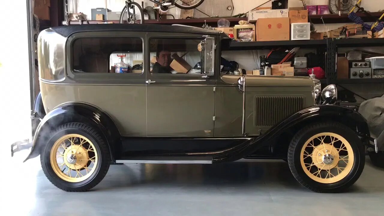 1931 Ford Model A Tudor Sedan Cold Start