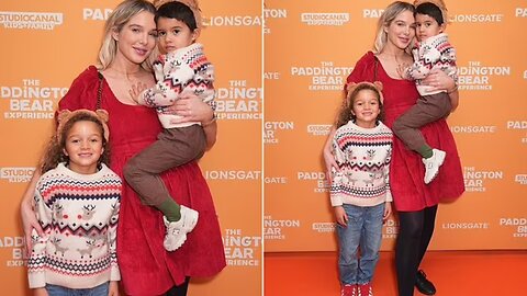 Helen Flanagan Celebrates Christmas at Paddington Bear Event