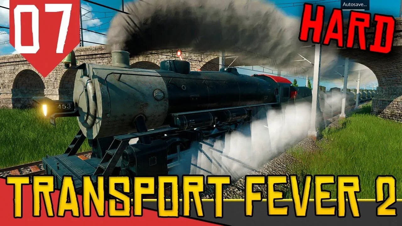 Trem GIGANTE Paraliza as Ferrovias! - Transport Fever 2 Hard #07 [Série Gameplay Português PT-BR]