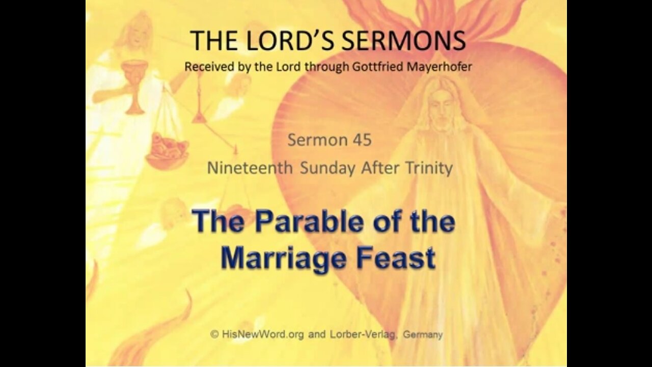 Jesus preaching (45): The Parable of the Marriage Feast