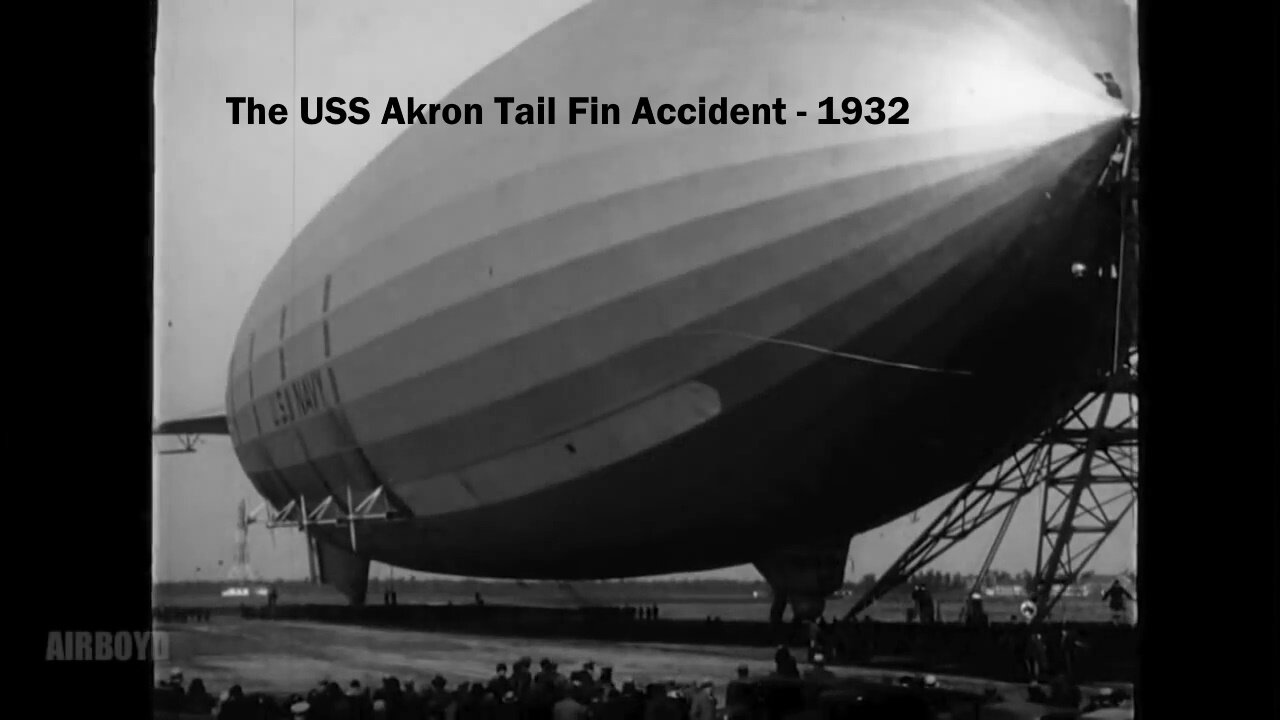 USS Akron Tail Fin Accident